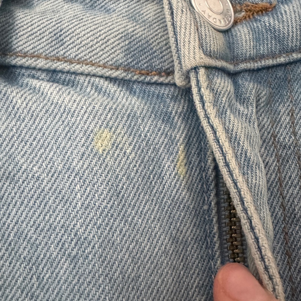 WEEKDAY high rise straight blue jeans - Picture 4 of 6